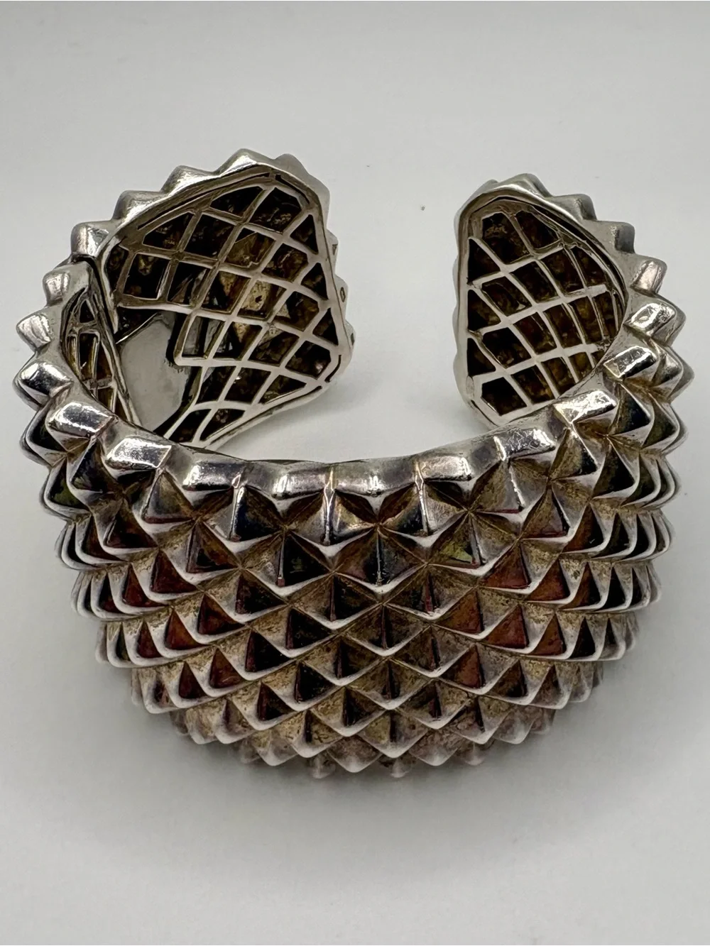 Stephen Webster Superstud Wide Solid 925 Sterling Silver Black Rhodium Cuff 127g